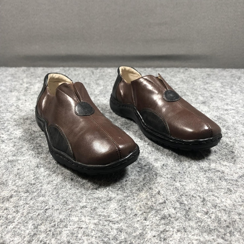Naturalizer Shoes Womens Size 5 M Brown Leather Slip On Comfort Walking Loafers